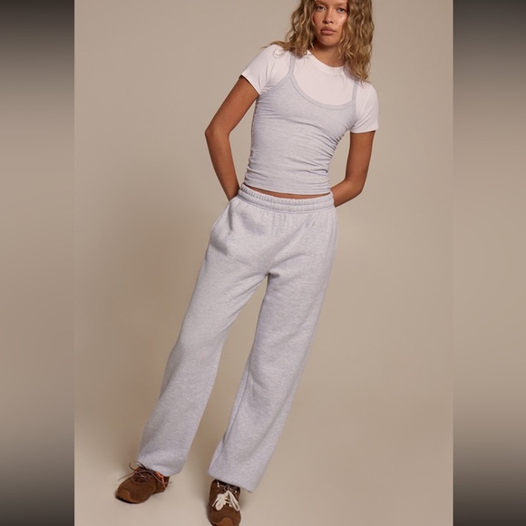 PrettyLittleThing Pants - 🆕🤍Ash Grey Casual Cuffed Joggers